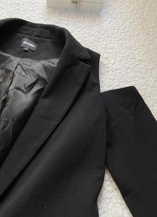 Удлиненный пиджак с вырезами на плечах жакет блейзер пальто плащ9 фото