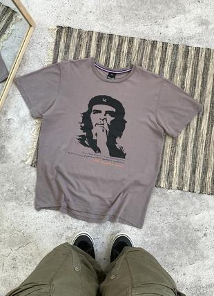 Vintage che guevara y2k humor tee винтаж мужская футболка серая че гевара с приколом в стиле авангард альт рэп размер l