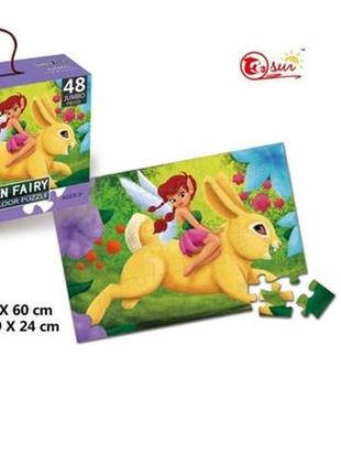 Пазл garden fairy jumbo на 48 елементів картонні підлогові пазли дитячі великі пазли з феєю
