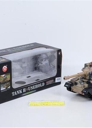 Дитячий танк household електричний танк зі світлом та музикою іграшковий металопластиковий танк з кульками