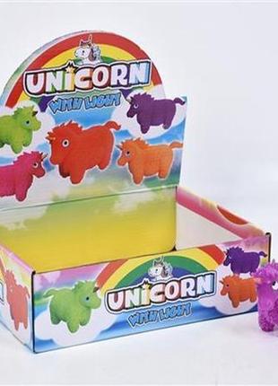 Іграшка-антистрес unicorn пухнастий єдиноріг антистрес гумова іграшка-антистрес єдиноріг зі світлом