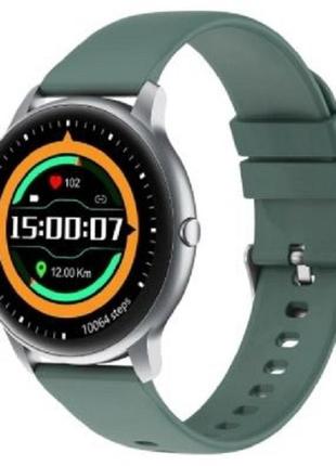 Ремінець silicone для смарт-годинника xiaomi/samsung/huawei/imilab/kieslect (22mm) navy green (код товару:29997)