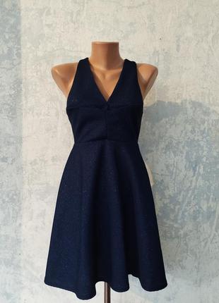 Шикарне синє блискуче платтячко 👗