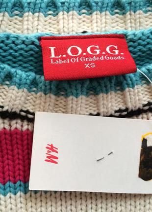 Светр в смужку h & m р 44 бавовна4 фото