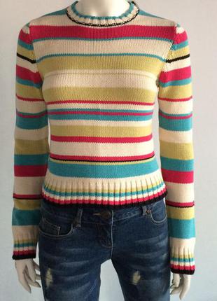 Светр в смужку h & m р 44 бавовна