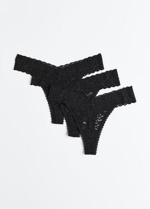 Трусики стринги h&m lace thong briefs - l2 фото