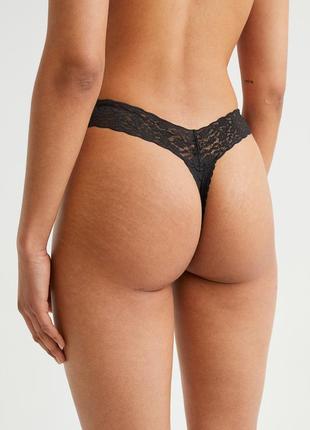 Трусики стринги h&m lace thong briefs - l4 фото