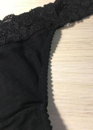 Трусики стринги h&m cotton lace thong - s6 фото