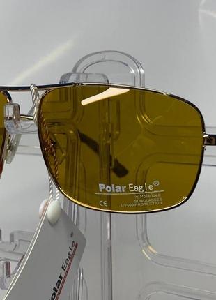Окуляри водія металеві polar eagle 0509 золото