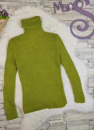 Жіночий светр hade made салатовий з люрексом з брошкою розмір xs-s 42-444 фото