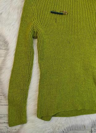 Жіночий светр hade made салатовий з люрексом з брошкою розмір xs-s 42-443 фото