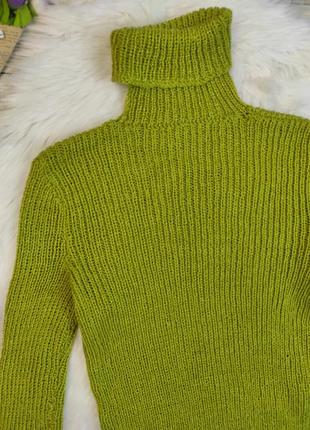 Жіночий светр hade made салатовий з люрексом з брошкою розмір xs-s 42-445 фото