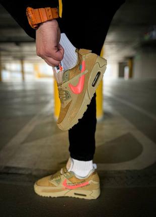 Кроссовки off white nike air max 90 "desert ore"3 фото