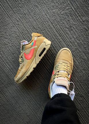 Кроссовки off white nike air max 90 "desert ore"5 фото