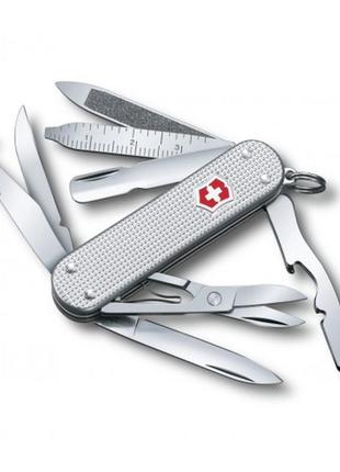 Швейцарський ніж victorinox minichamp 58 мм 15 функцій alox сірий (0.6381.26)1 фото