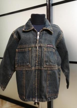 Дитяча джинсова куртка/джинсовка/джинсовий котоновий піджак