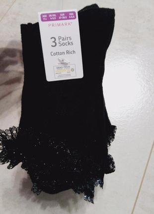 Набор носочков на девочку, комплект красивых носков на подростка1 фото
