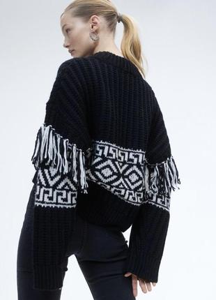 Свитер трендовый с бахромой h&m 3