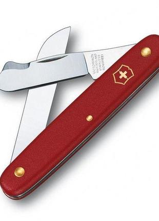 Швейцарський ніж victorinox садовий 100 мм 3 функції червоний (3.9045)1 фото