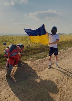 Флаг украины, большой размер: 140х90 см, габардин🇺🇦5 фото