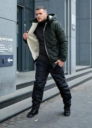 Мужской зимний костюм, куртка и штаны, 48-58 размеры.