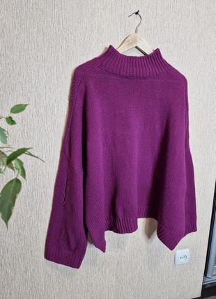 Яскравий стильний светр з дірками french connection, оригінал5 фото