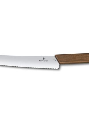 Кухонний ніж для хліба victorinox swiss modern breadpastry 22 см горіх (6.9070.22wg)