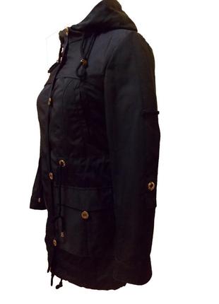 Женская куртка женская из коттоновой ткани, без подкладки, больших размеров бежевая.7 фото