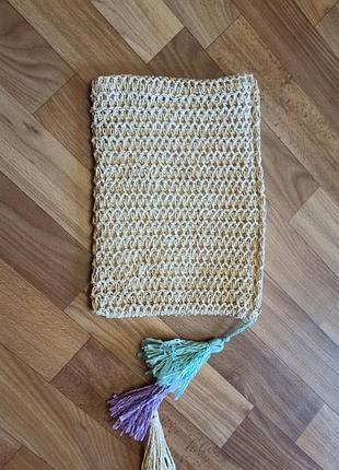 Літній вязаний клатч з паперу