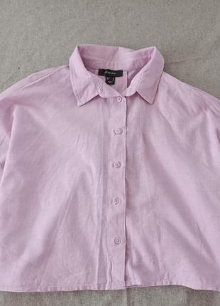 Оверсайз кроп сорочка  primark льон