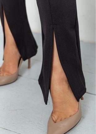 Лосины в рубчик с распорками