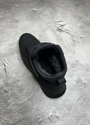 Черные мужские зимние ботинки,на шерстной подкладке, кожаные/кожа-мужская обувь на зиму8 фото
