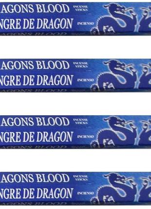 Набор  благовоний dragon blood blue голубая кровь дракона 4 шт nn017