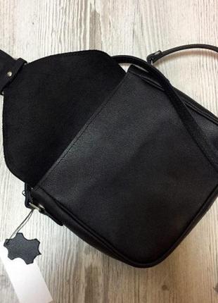 Сумка-клатч жіноча натуральна шкіра чорна портофіно 16303 фото