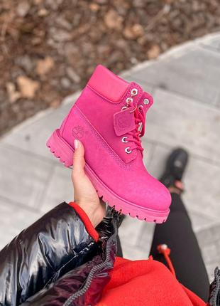 Черевики timberland purple fur4 фото