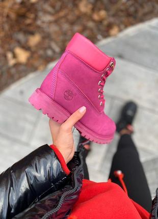 Черевики timberland purple fur6 фото