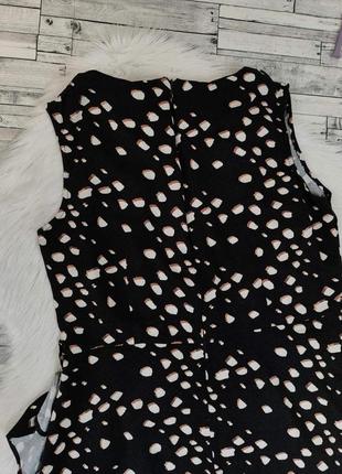 Женское платье odessa чёрное с рисунком юбка на запах с оборкой размер 48 l5 фото
