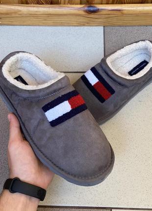 Новые тапочки с мехом tommy hilfiger