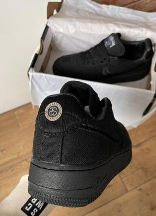 Кроссовки air force 1 x stussy black5 фото