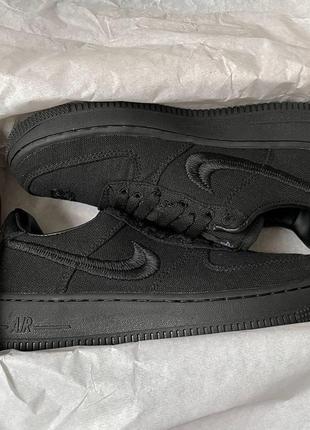 Кроссовки air force 1 x stussy black6 фото