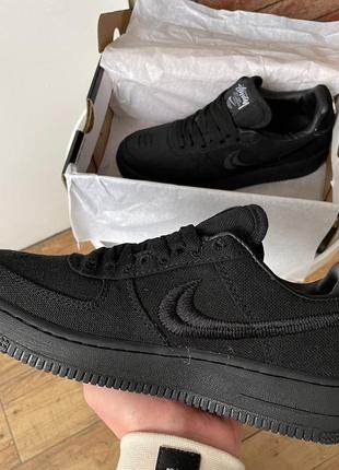 Кроссовки air force 1 x stussy black2 фото