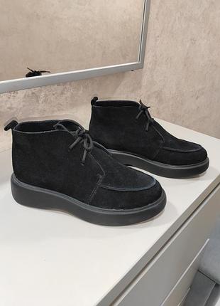 Ботинки женские, демисезонные, замша