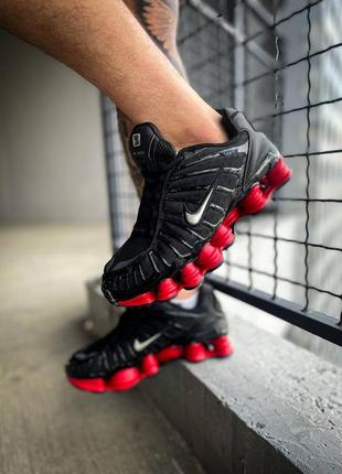 Кроссовки nike shox'black/red'