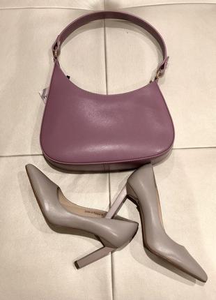 Женские кожаные классические туфли на высоких каблуках розовые s1019-01-y781a-9 lady marcia 251610 фото