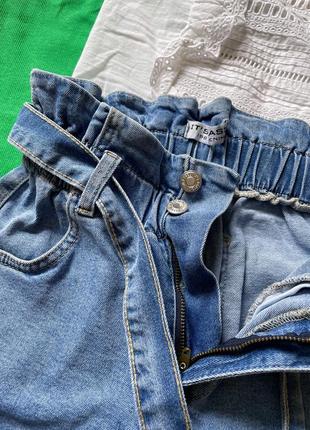 Шорты джинсовая с поясом3 фото