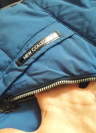 Стильная зимняя удлинённая куртка (парка). пальто цвет синий (электрик2 фото