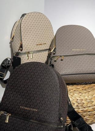 Рюкзачок в стиле michael kors patterned beige