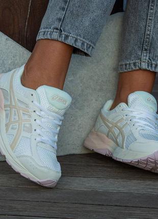 Asics gel connected 4 white rose