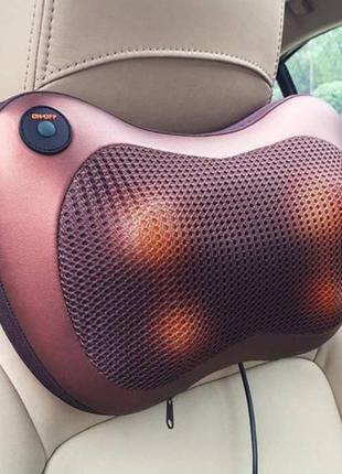 Масажна подушка car and home massage pillow, масажер для шиї автомобільний3 фото