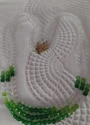 Винтажные хрустальные бусы. чехословакия